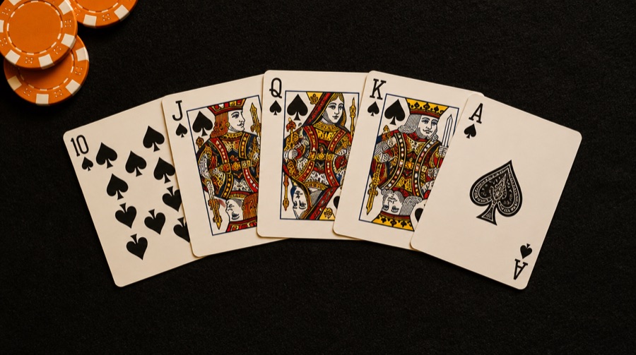 Poker cards on a table